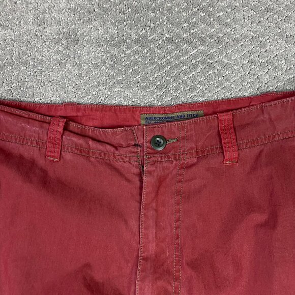 Vintage 90s Y2K Abercrombie & Fitch Cargo Pants Men's Medium Wide Leg Baggy - Picture 5 of 14